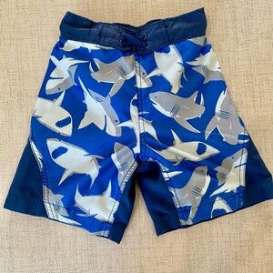 Place Shark Patterned Navy Kids Shorts